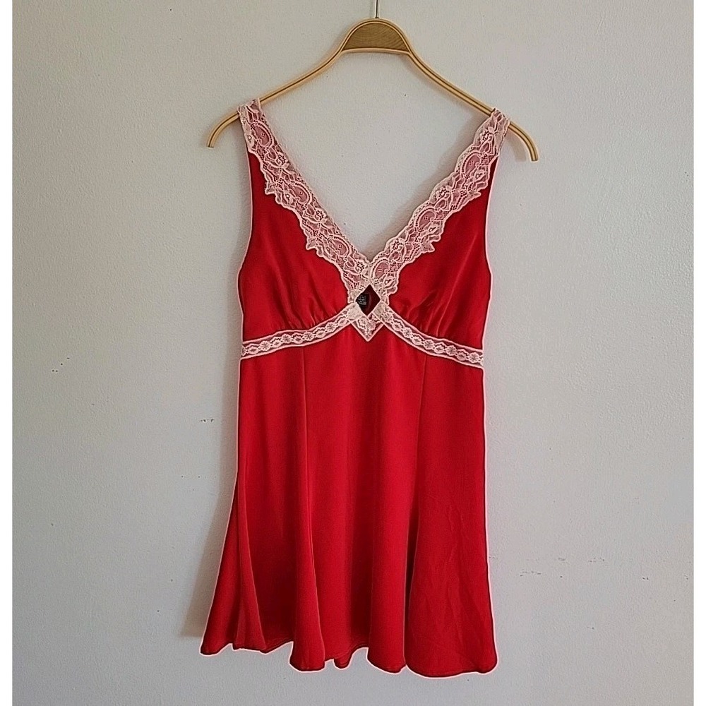 Wild Fable Fit Flare Slip Dress Medium Red Coquette Feminine Party Romantic NEW